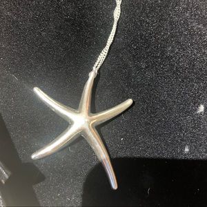 Starfish pendant On a silver chain